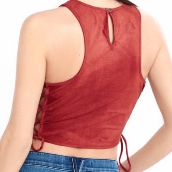 Faux Suede Crop Top - Picture 8 of 8